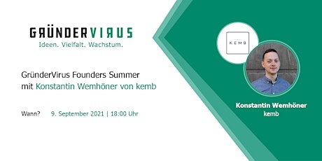 Hauptbild für GründerVirus Founders Summer: kemb