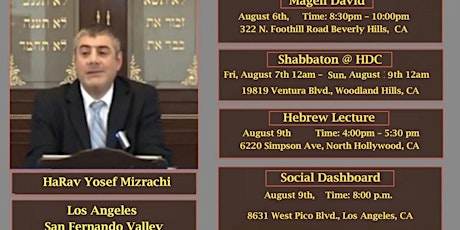 Rabbi Yosef Mizrachi in Los Angeles primary image