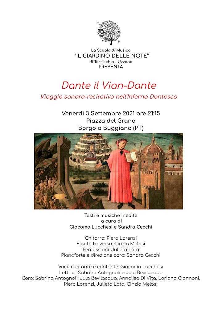 
		Immagine Dante il Vian-Dante  Viaggio sonoro-recitativo nell’Inferno Dantesco
