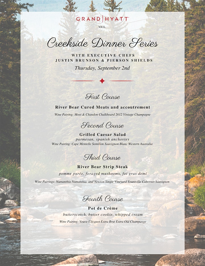 Creekside Dinner Series with Chef Justin Brunson image