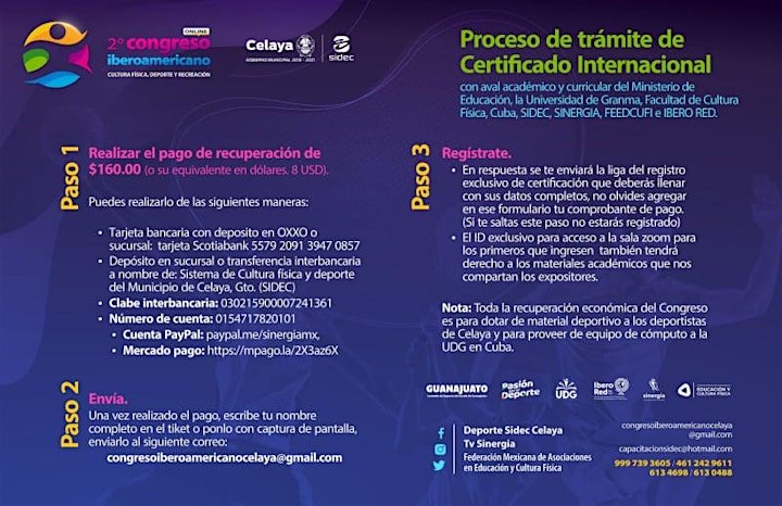 Imagen de II Congreso Iberoamericano Online en Cultura Física, Deporte y Recreación.
