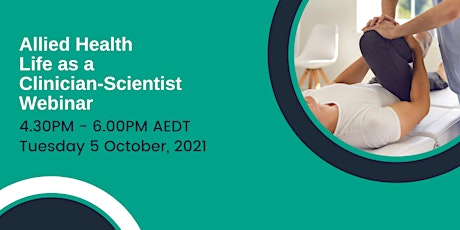 Allied Health Life as a Clinician-Scientist Webinar primary image
