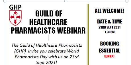Imagem principal de World Pharmacist's Day Guild of Healthcare Pharmacists Webinar 23 SEPT'
