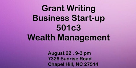 Free Grant Writing/5013c/Business Start-up Seminar - Chapel Hill, NC primary image