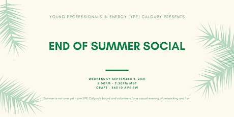 YPE Calgary End of Summer Social primary image