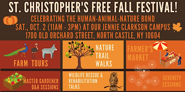 St. Christopher's FREE Fall Festival at Jennie's Farm on Saturday, Oct. 2!