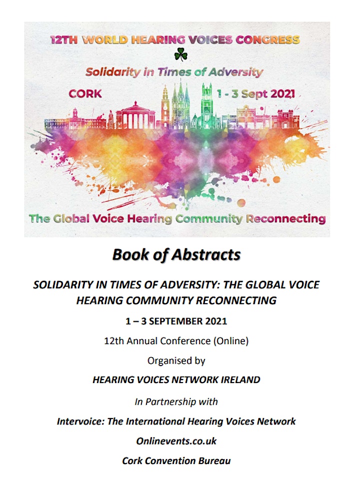 12th World Hearing Voices Congress, Cork, Ireland, 1-3 Sept 2021 image