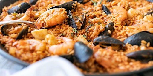 Imagem principal do evento Seafood Paella From Scratch - Online Cooking Class by Cozymeal™