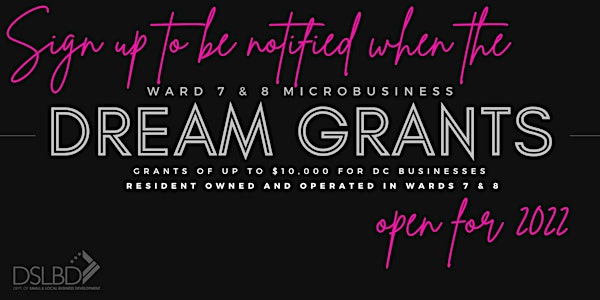 Sign Up for 2022 Dream Grant Notifications