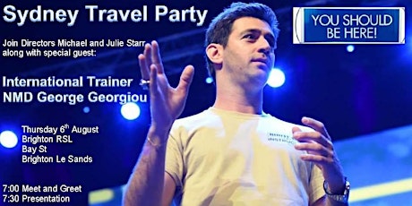 Sydney Travel Party with International Trainer NMD George Georgiou primary image