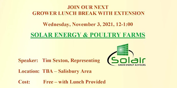 Solar Energy & Poultry Farms
