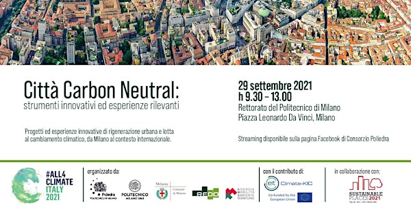 Città Carbon Neutral: strumenti innovativi ed esperienze rilevanti