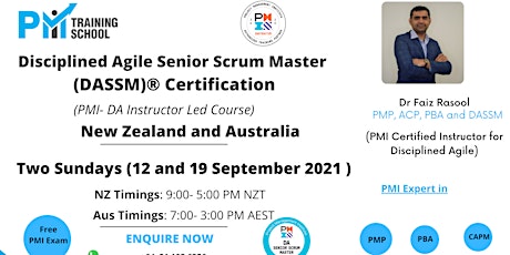 PMI- DA Senior Scrum Master Certification primary image
