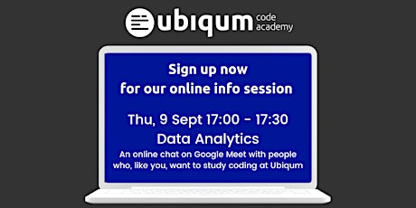 Imagen principal de Ubiqum Data Analytics Info Session — September
