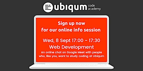 Imagen principal de Ubiqum Web Development Info Session — September