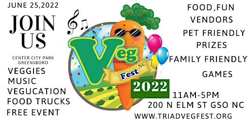 5th Annual Triad Vegfest CENTER CITY PARK