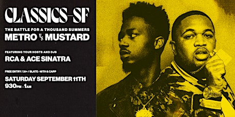 CLASSICS-SF: MUSTARD VS METRO BOOMIN' / BATTLE FOR A THOUSAND SUMMERS primary image