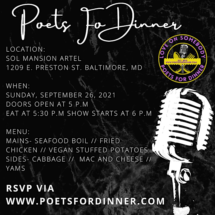 Poets For Dinner Special September image