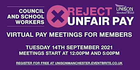 NJC Pay Consultation 2021: Virtual Meeting for Manchester UNISON members primary image