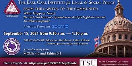 ECI's Symposium on Texas' 87th Legislative Session: An Urban Perspective primary image