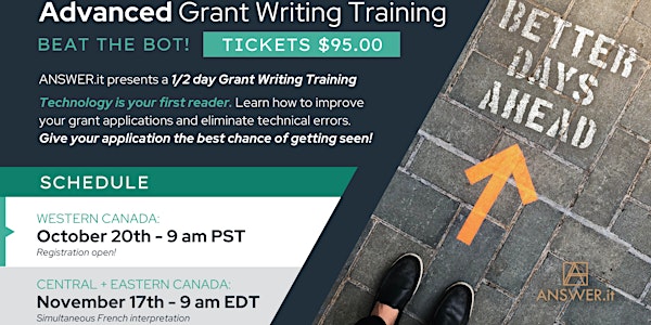 Advanced Grant Writing Training for Nonprofits - Western Canada event