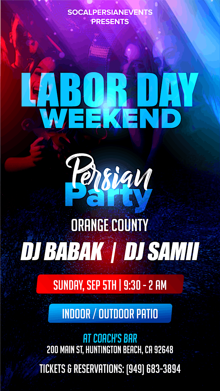 LABOR DAY WEEKEND PERSIAN PARTY IN ORANGE COUNTY image