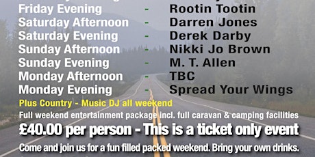 Country roads music festival, Live country  music artists & DJ, fun for all tickets