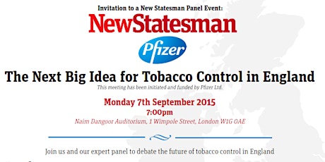 New Statesman & Pfizer 'The Next Big Idea for Tobacco Control in England' primary image