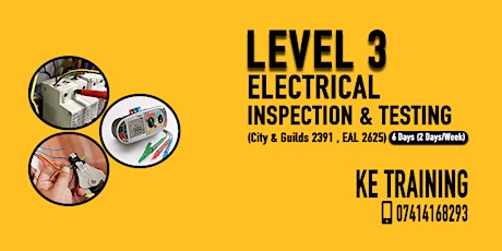 ELECTRICAL INSPECTION & TESTING (CITY&GUILDS 2391-52, EAL 2625) primary image