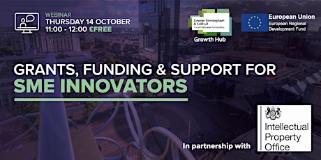 Grants, Funding and Support for SME Innovators primary image