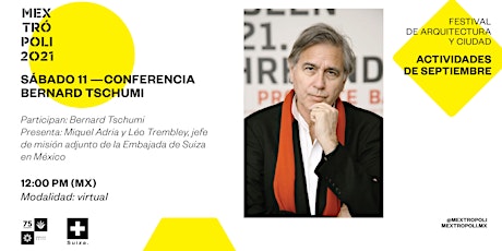 Imagen principal de CONFERENCIA | Bernard Tschumi