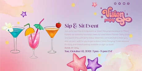 Free Sit & Sip  Event at Vision Partying tickets