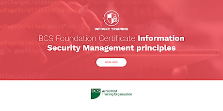 BCS Foundation Certificate Information Security Management principles tickets