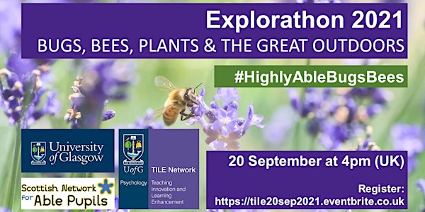 Explorathon 21: BUGS, BEES, PLANTS AND THE GREAT OUTDOORS