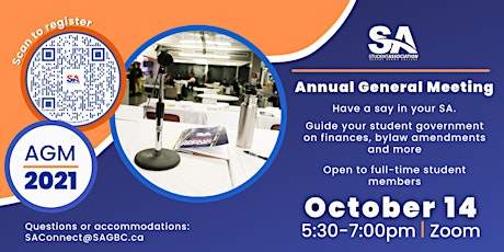 SAGBC Annual General Meeting - Fall 2021