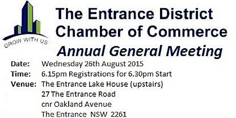 The Entrance District Chamber of Commerce Annual General Meeting primary image