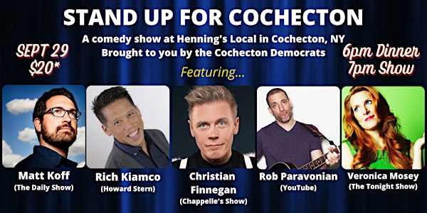 Stand Up for Cochecton! - A Comedy Show Fundraiser for Cochecton Democrats