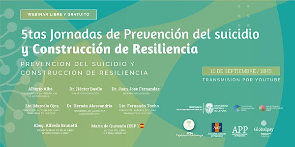 5tas Jornadas de Prevención del suicidio y Construcción de Resiliencia