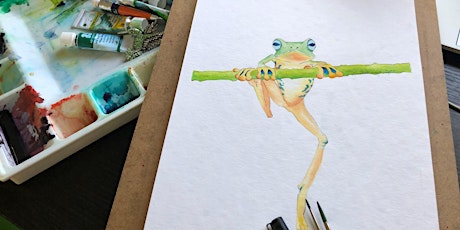 Painting in Watercolour Online - Little Froggy primary image