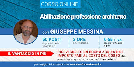 Immagine principale di CORSO: Abilitazione professione architetto 