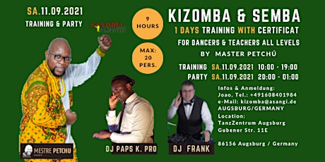Hauptbild für Kizomba & Semba Training  for  All Level by Master Petchú