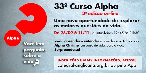 33º CURSO ALPHA - 3a Edição On-line