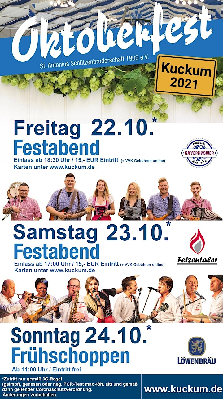 
		Oktoberfest in Kuckum 2021- SAMSTAG - Benefizveranstaltung: Bild 
