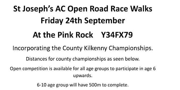 Open Racewalks + Kilkenny County Championships