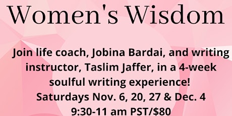 Women's Wisdom: Series of 4 Workshops