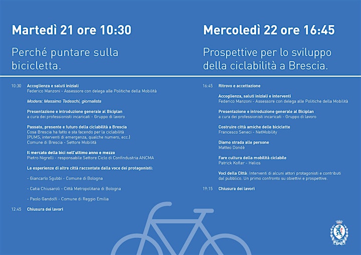 
		Immagine BICIPLAN un piano della mobilità ciclabile per Brescia CONVEGNO 21-22/09/21

