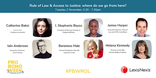 POSTPONED Rule of Law & Access to Justice: where do we go from here?