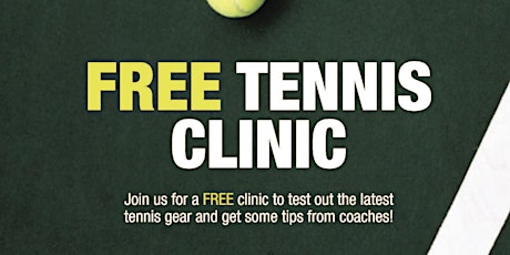 Free Tennis Clinic with City Sports Wellesley primary image