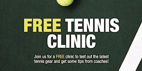 Free Tennis Clinic with City Sports Manhasset primary image