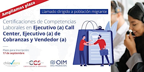 Imagen principal de Extensión Certificaciones de competencias laborales para personas migrantes